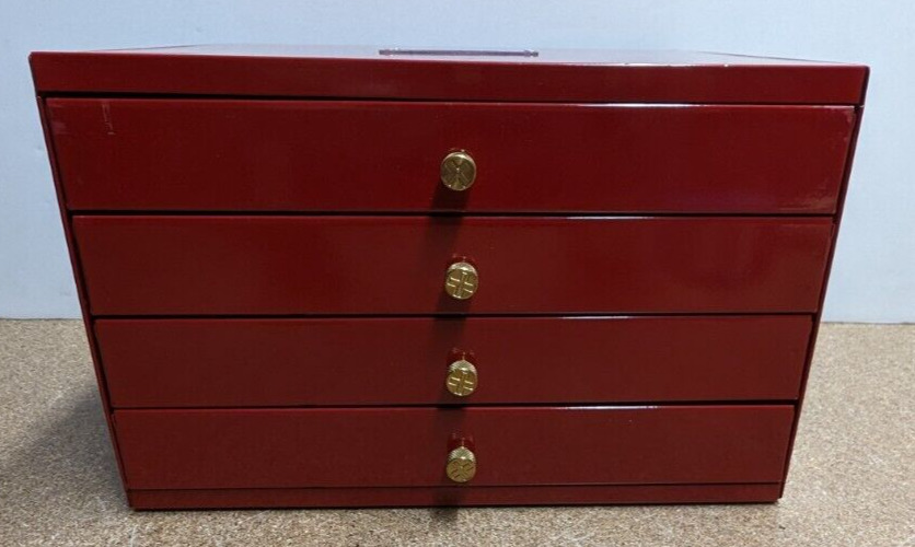 Best Made Co. Red 4 Drawer Desktop Cabinet - B2117 - Made in the USA