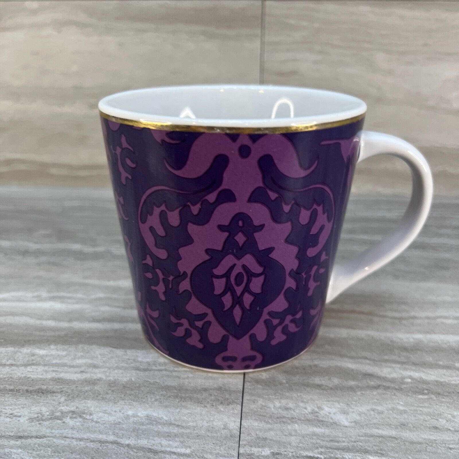 Starbucks Coffee Coffee Mug 2004 Purple Brocade Pattern Preowned