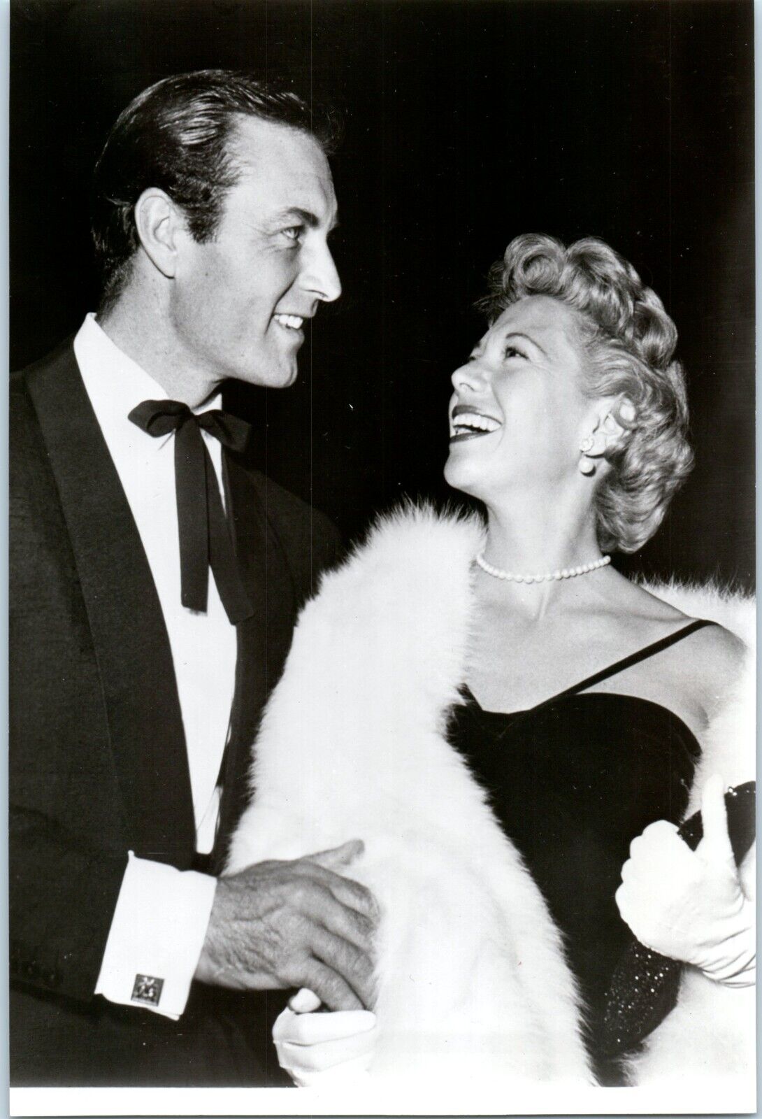 GEORGE MONTGOMERY & DINAH SHORE Movie Actors 1956 Orig. Press Photo