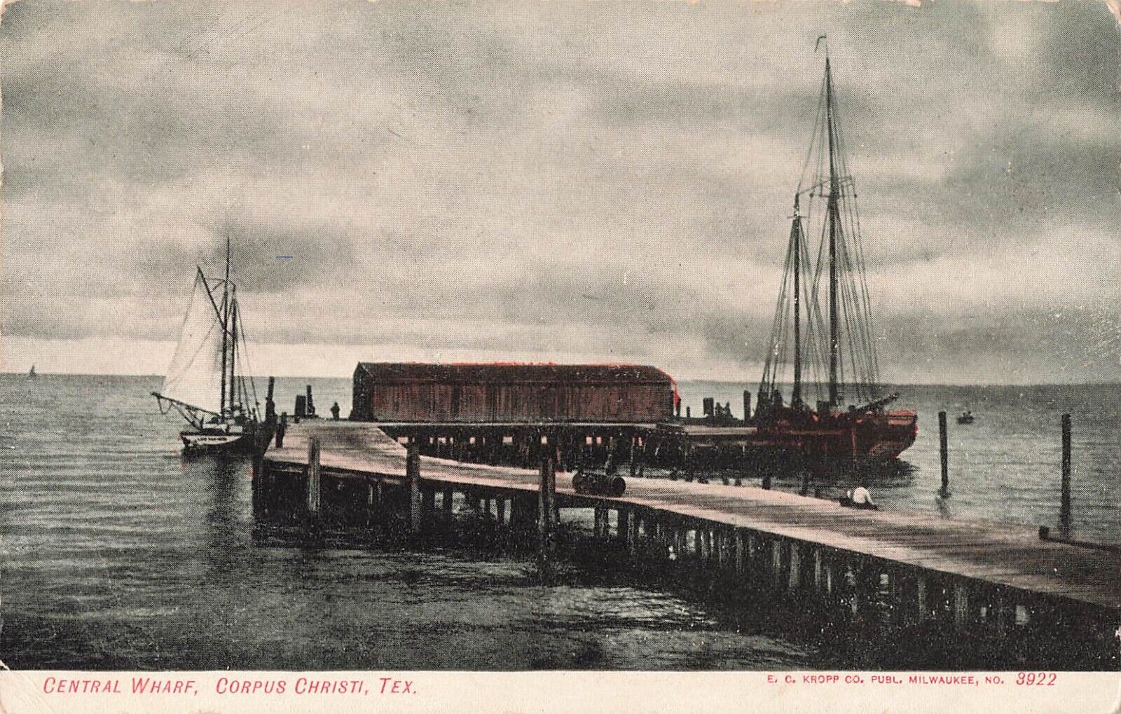 Corpus Christi, Texas Postcard Central Wharf c 1908  S6