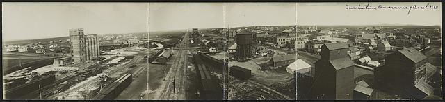 Photo:Two section panorama of Beach, N.D.