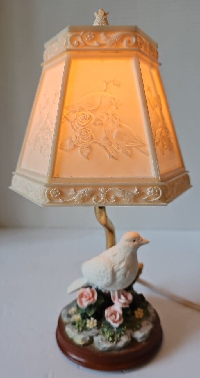 2003 Hour of Power Peace John 14:27 Collectible Dove Floral Lamp Original Shade