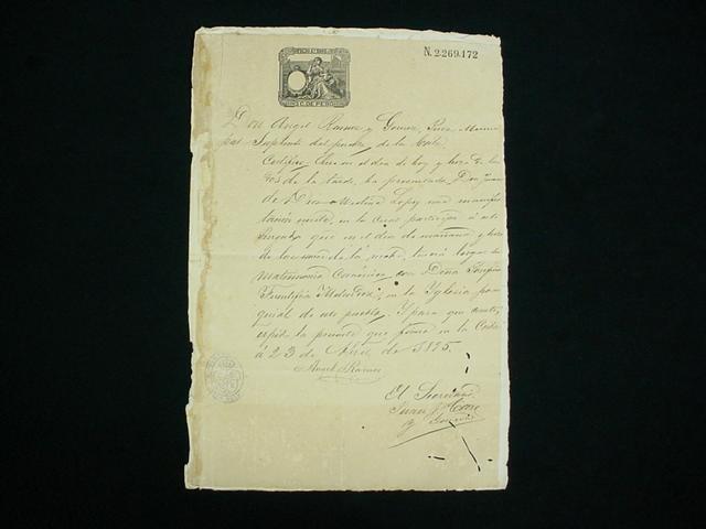 NobleSpirit {3970} Rare 1895 Puerto Rico Angel Ramosy Holograph Document