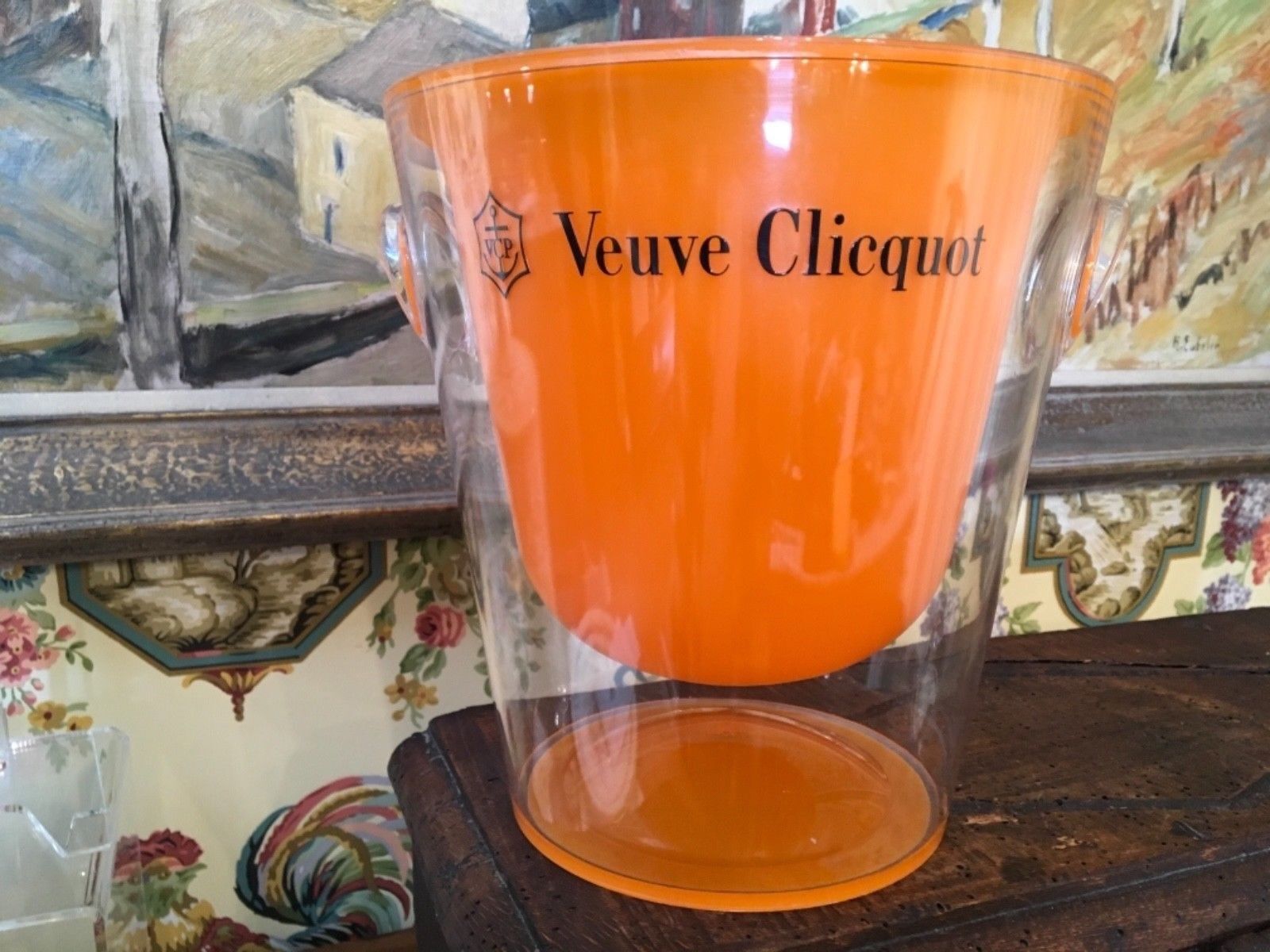 Vintage Veuve Clicquot French Lucite Champagne Bucket 