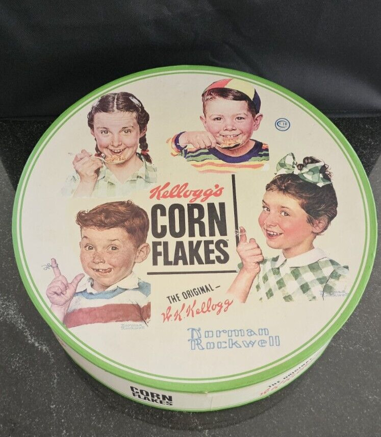 2013 Kellogg\'s Corn Flakes Norman Rockwell four Ceramic Cereal Bowls w/box 
