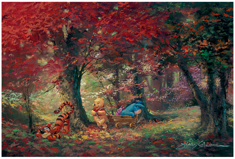 Disney Fine Art Limited Edition Canvas Adventure In The Woods-Pooh-James Coleman