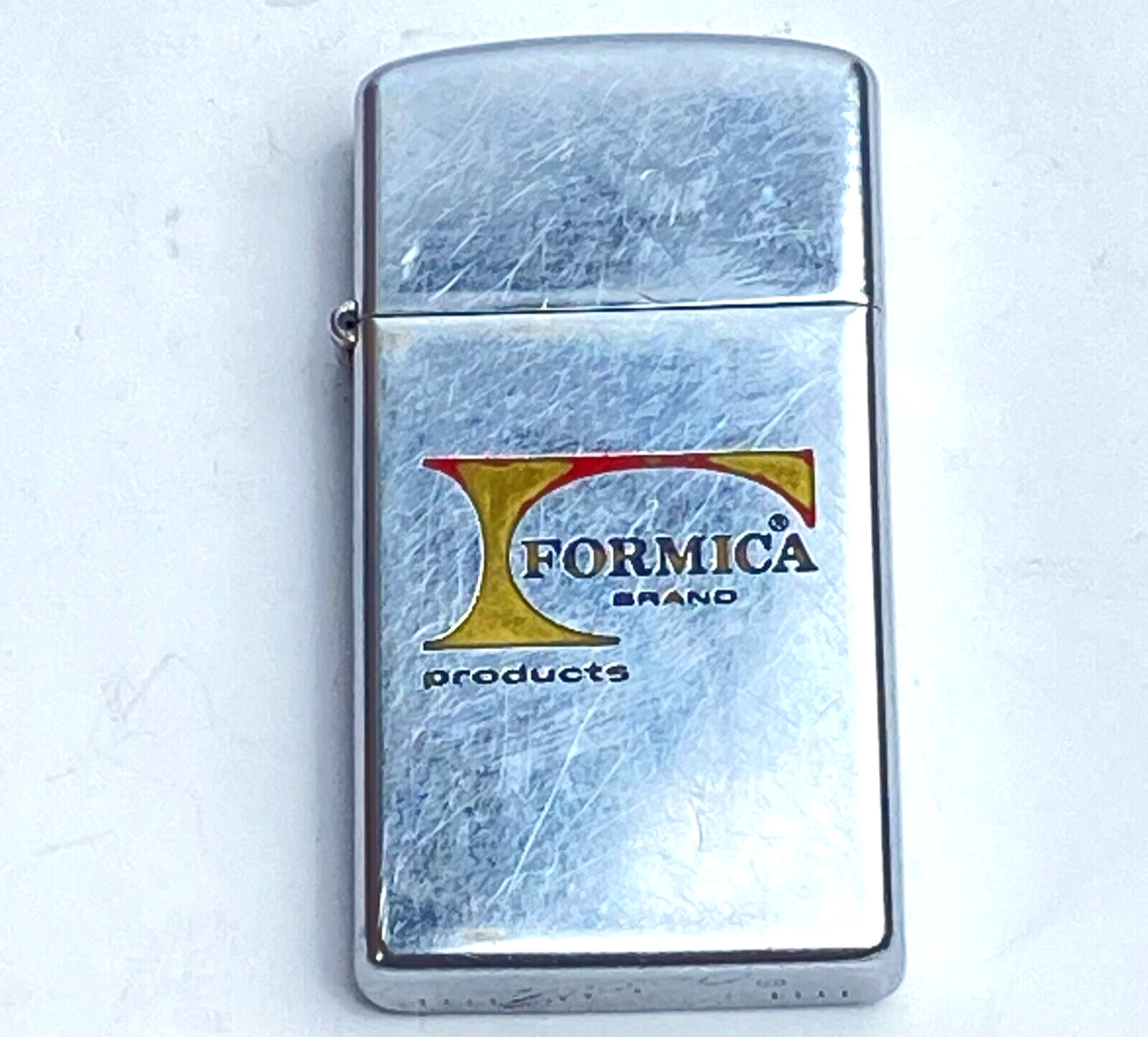 1966 Vintage Zippo Slim Lighter Advertising Formica ® Brand Products