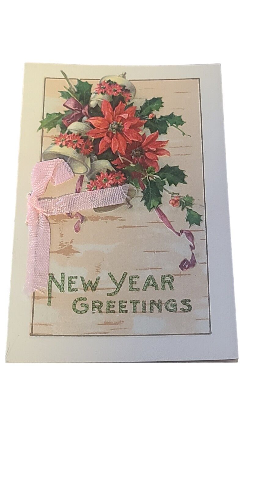 Vintage Floral New Year Greetings Card
