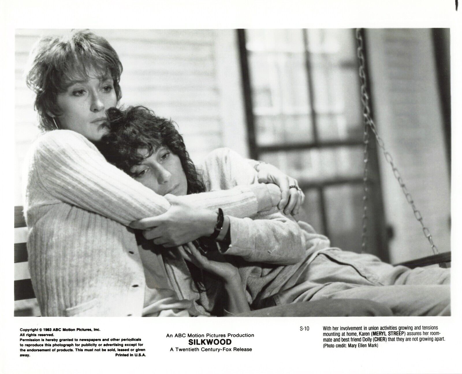 Silkwood 1983 Movie Photo 8x10 Meryl Streep Cher  *P46a