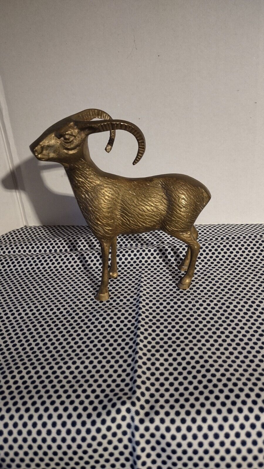 Ram Figurine Solid Brass Sculpture, Aries, Vintage 5\