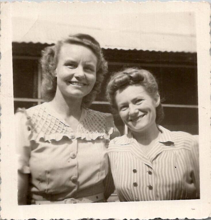 Manly Masculine Strong Alpha European Looking Lesbian Couple 1940s Vintage Photo