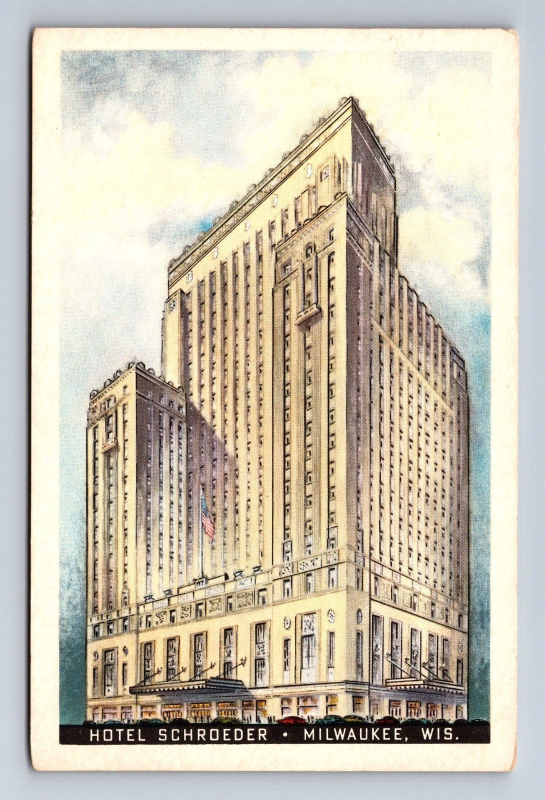 Hotel Schroeder Milwaukee Wisconsin Advertising Postcard