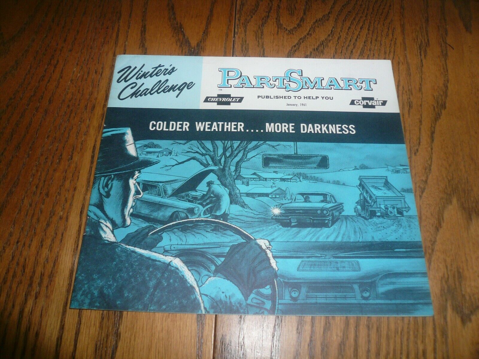 1961 Chevrolet PartSmart Brochure Mailer January - Vintage