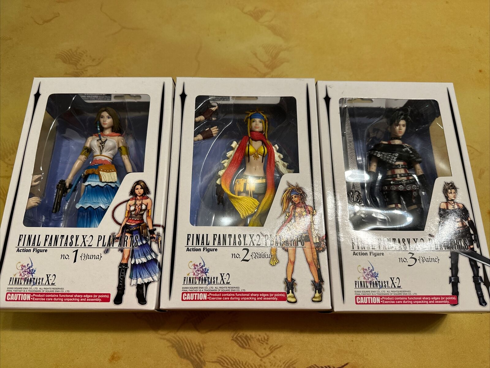 Final Fantasy X-2 Play Arts Figure Set of 3 Yuna Rikku Paine NEW