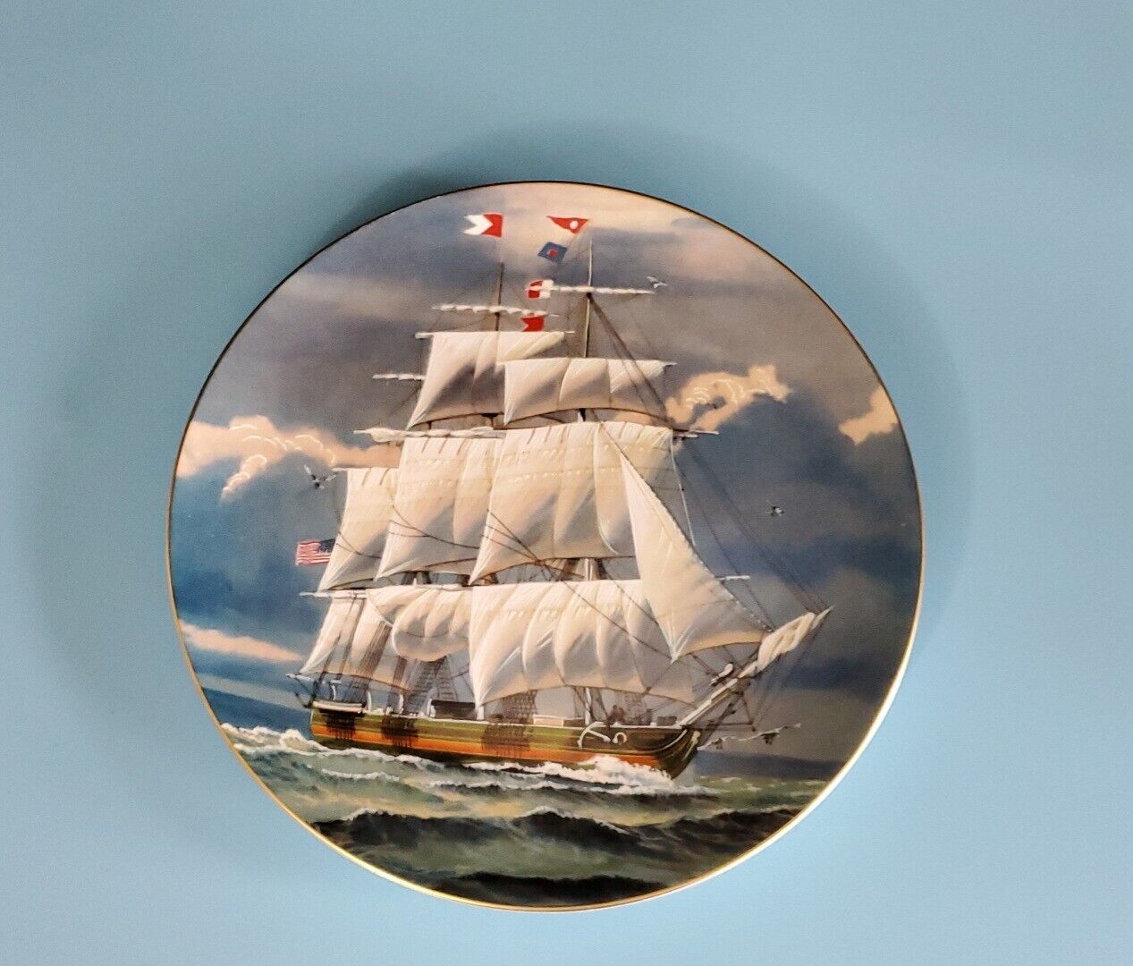Rosenthal Group Danbury Mint Great American Sailing Ships LE Plate The Columbia