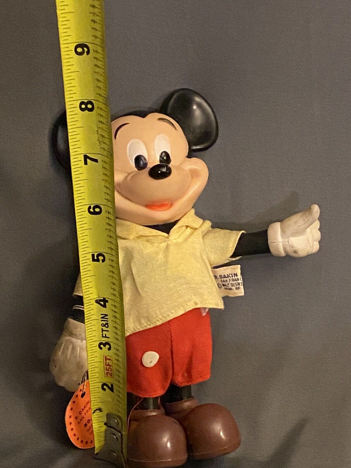 Vintage Mid R. DAKIN Walt Disney MICKEY MOUSE Figure Doll Toy 