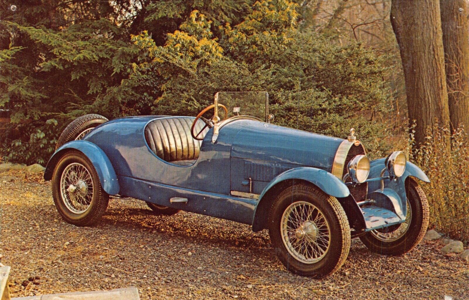 Postcard - 1926 Bugatti Type 38 Roadster - Blue - Unused