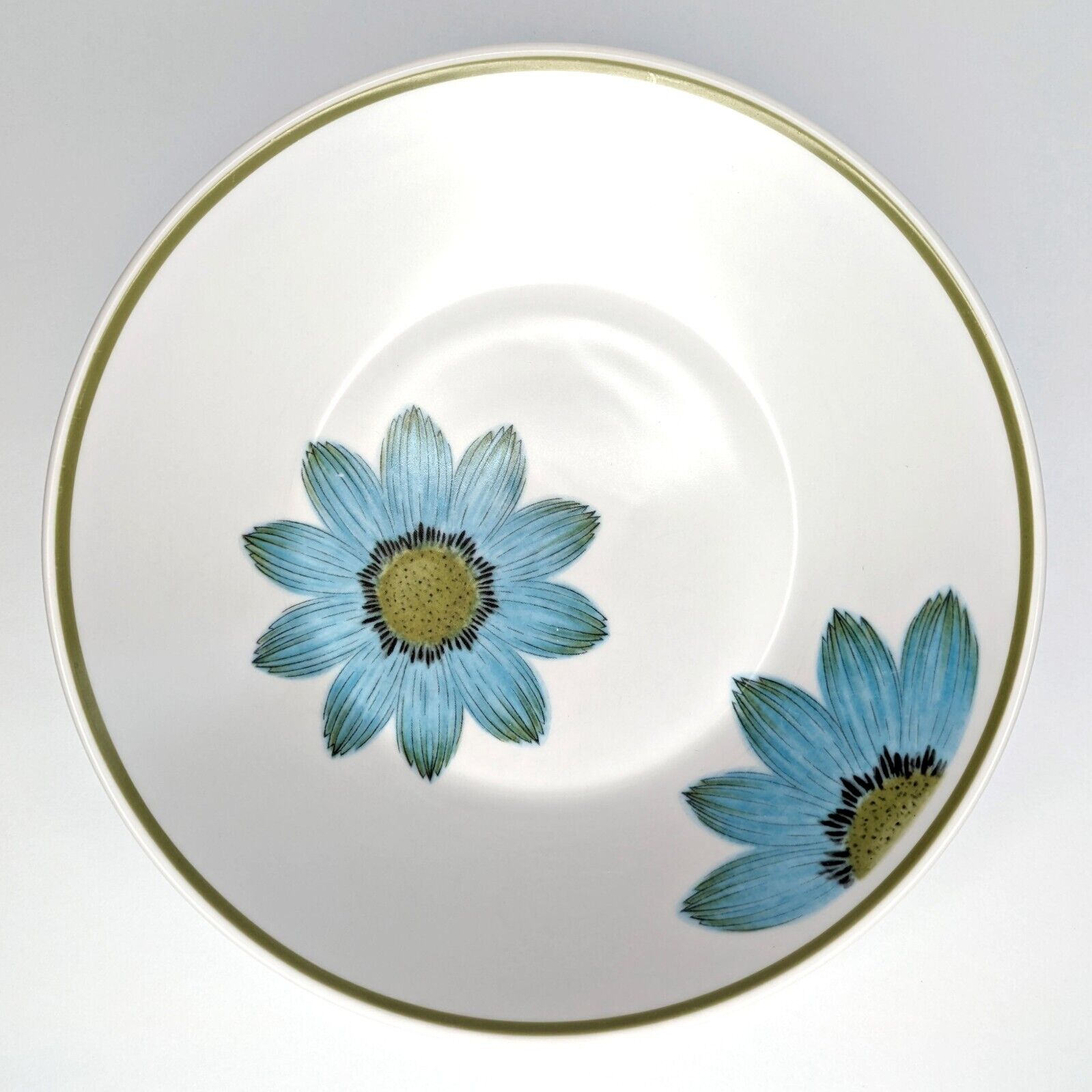 Vintage Noritake Progression China Up-Sa Daisy Soup Bowl 9001 Blue Flowers Japan