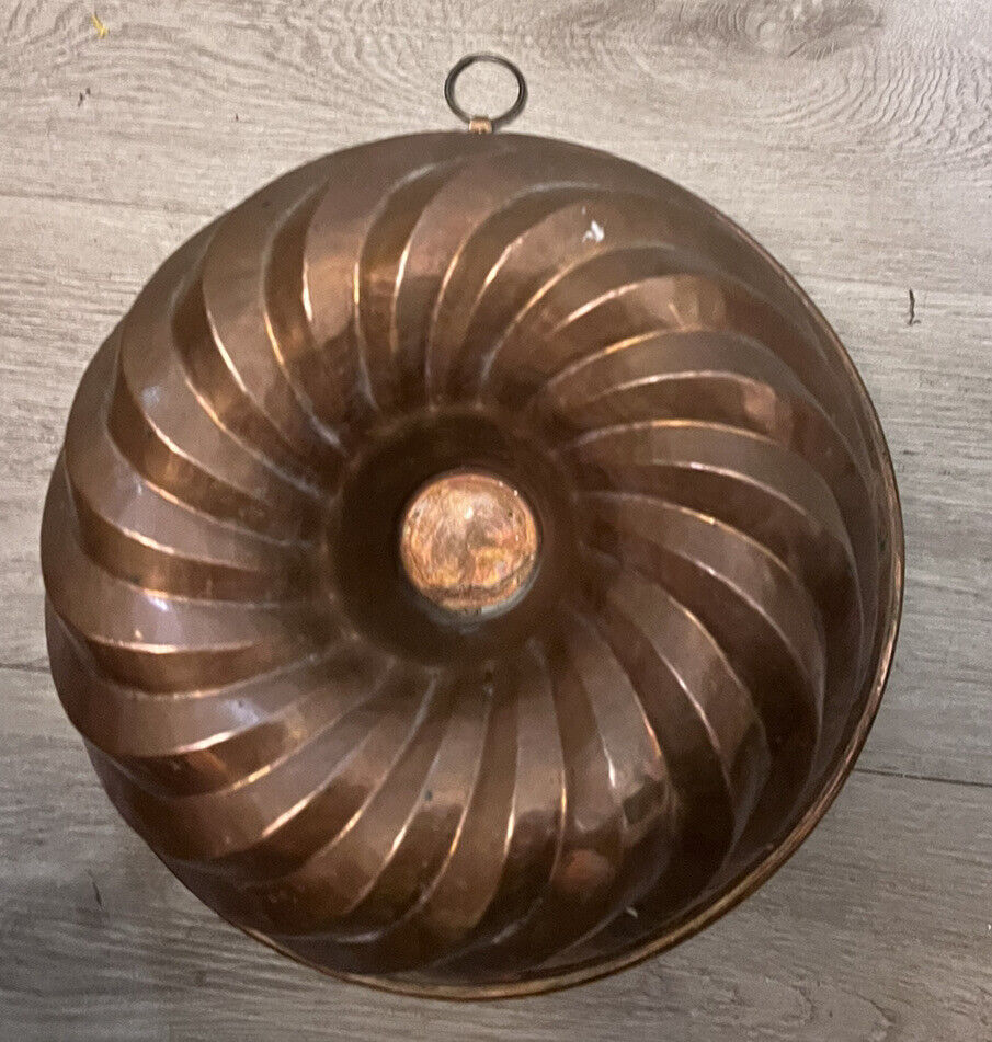 19th Century Large Copper Backing Cake Mold Made In Italy