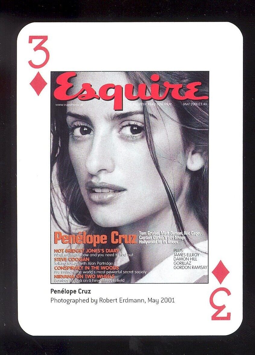 Penelope Cruz Esquire Magazine Special Edition Photo Trading Playing Card A