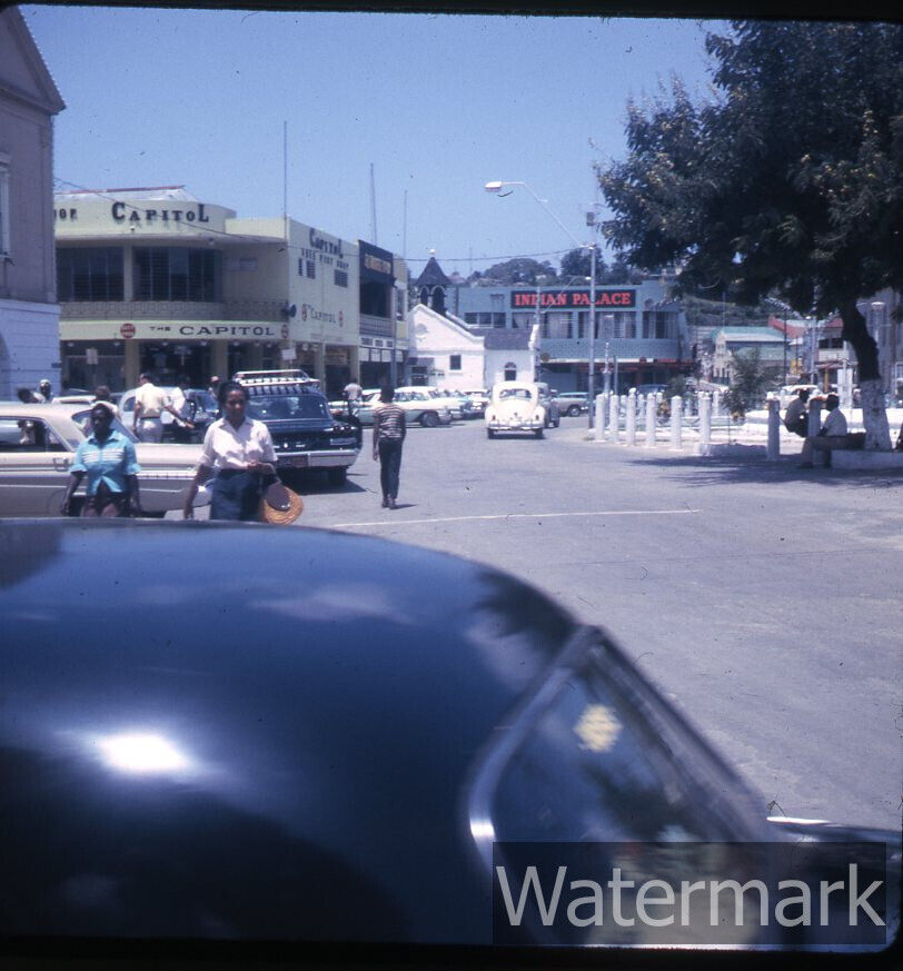 1966 kodachrome Photo slide Jamaica #4  cars