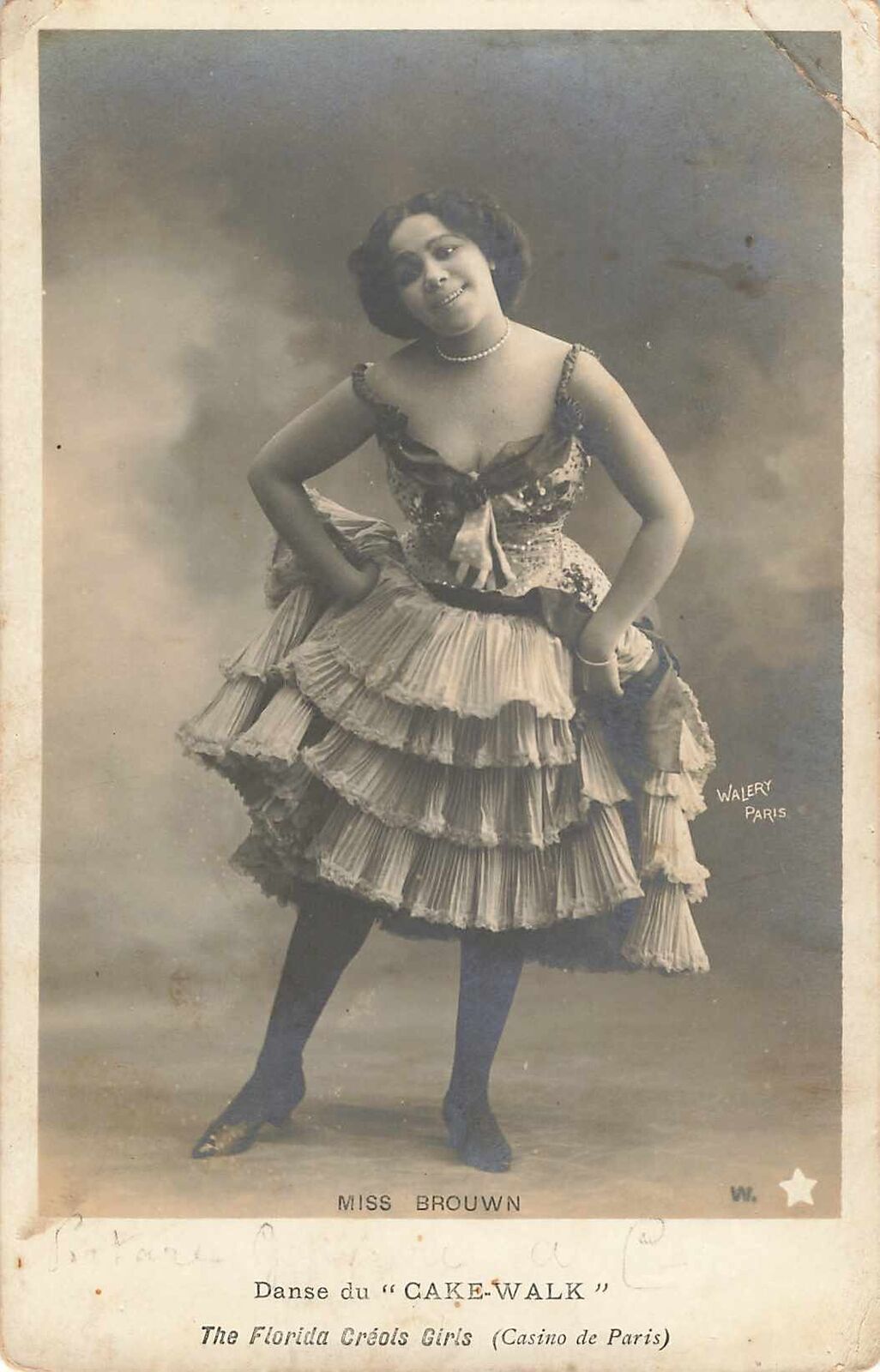 Miss Brouwn Florida Creols CAKE-WALK Girls RPPC Paris Casino Photo Postcard rare