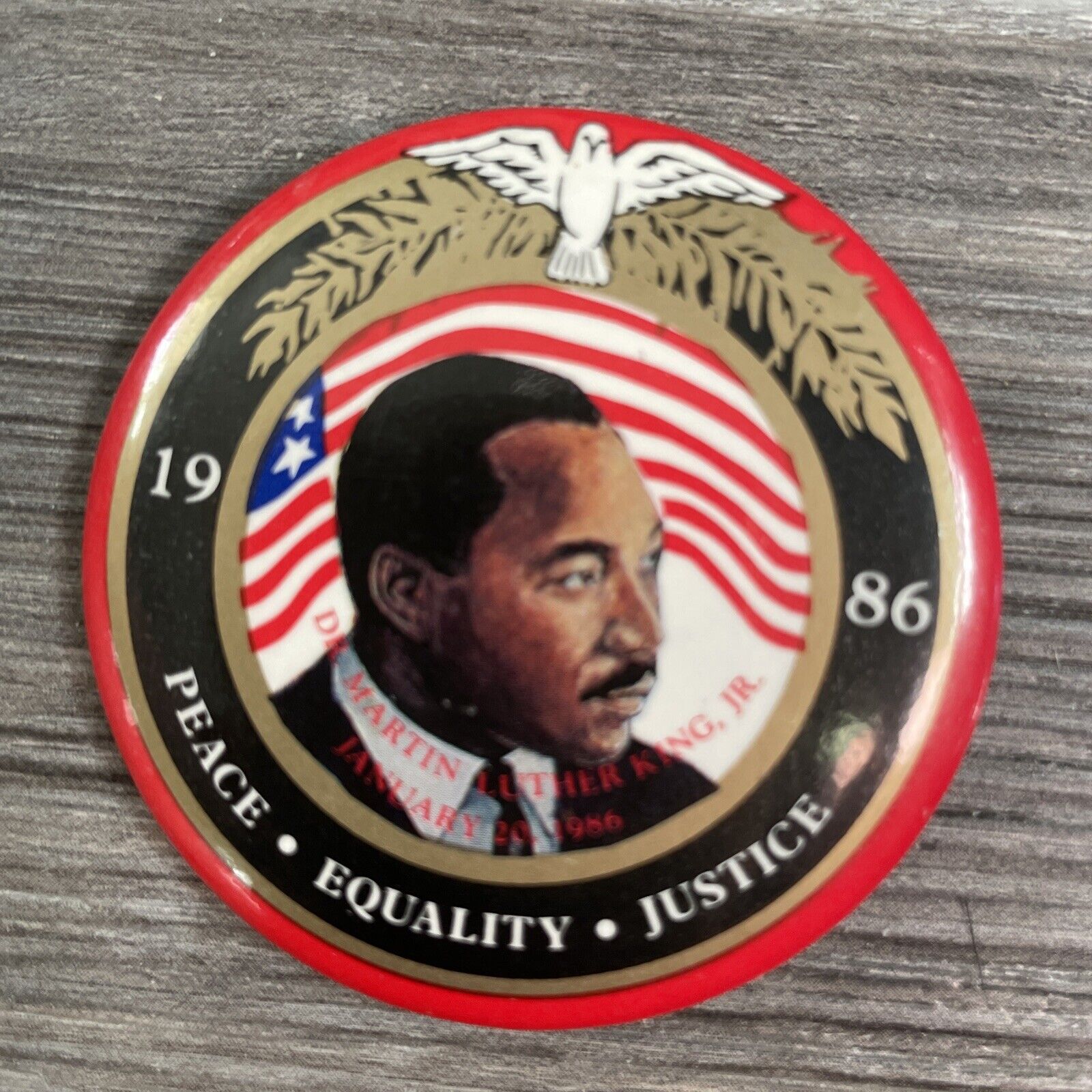 Dr. Martin Luther King Jr. 1986 Peace Equality Justice Pin…
