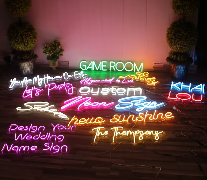 Custom Neon Sign Name Neon Light Wedding LED Sign Personalized Sign Decor Neon