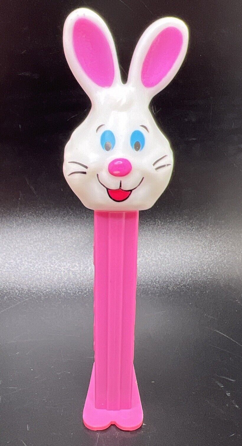 PEZ Dispenser Easter Bunny Rabbit Vintage 1998 Pink White Slovenia Candy Holiday