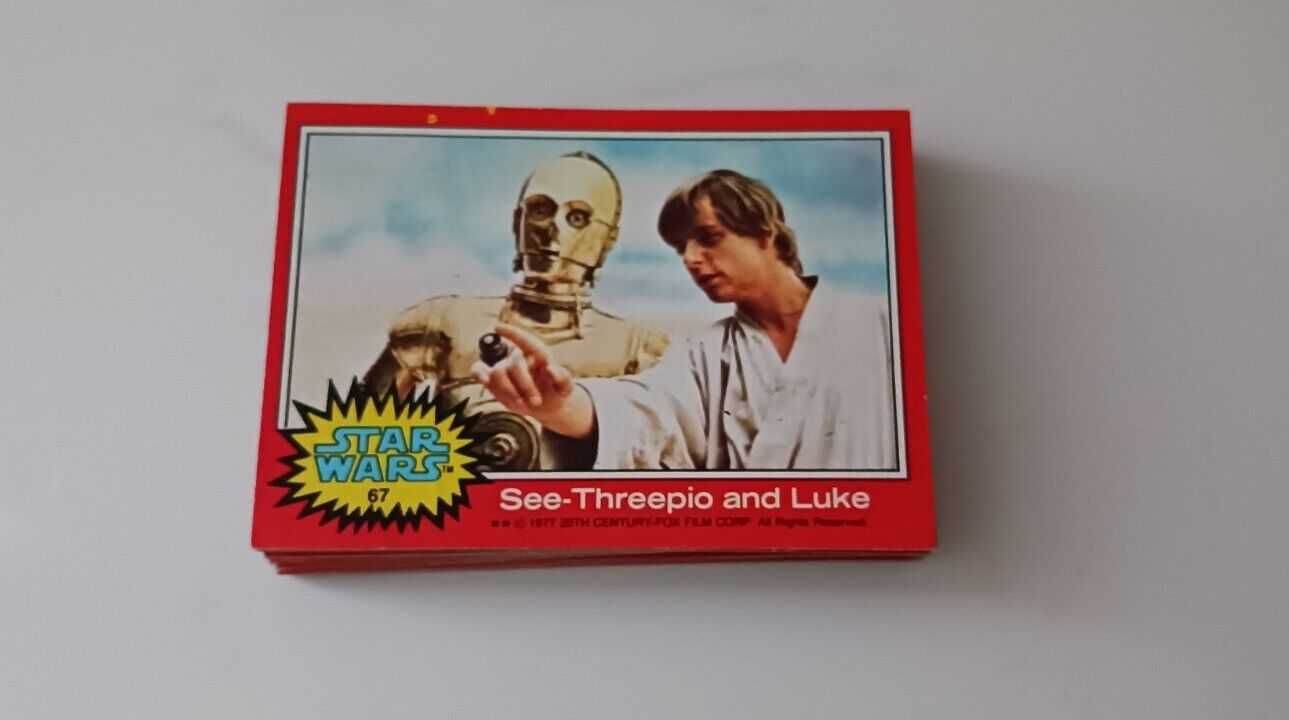 Vintage 1977 Star Wars Trading Cards Red Lot Of 28 Very Good Condition Luke C3PO