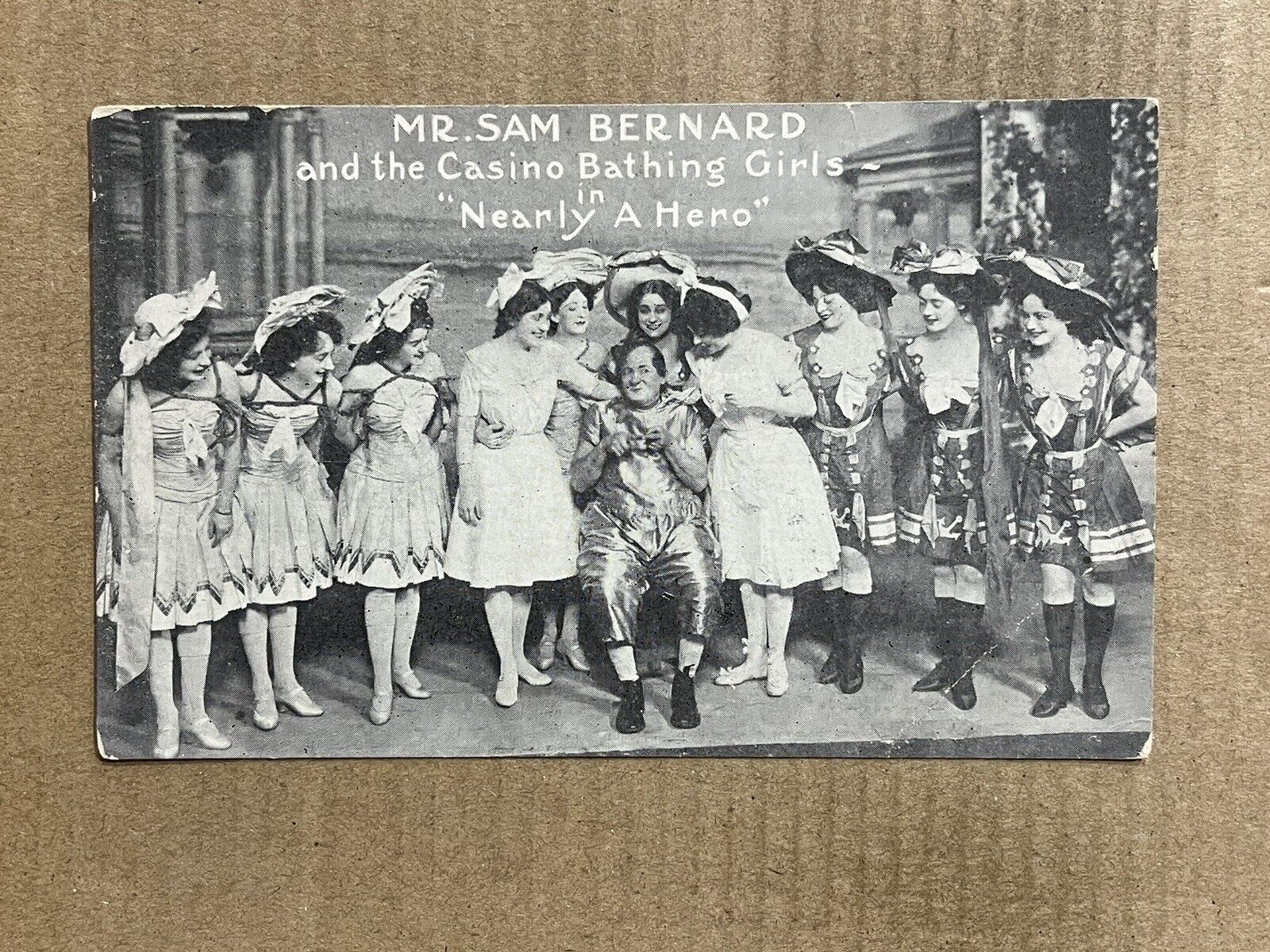 Postcard Actor Sam Bernard Theater Nearly A Hero 1908 Casino Bathing Girls