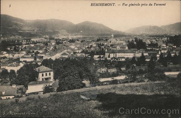 France Remiremont-Vue generale prise du Parmont Postcard Vintage Post Card