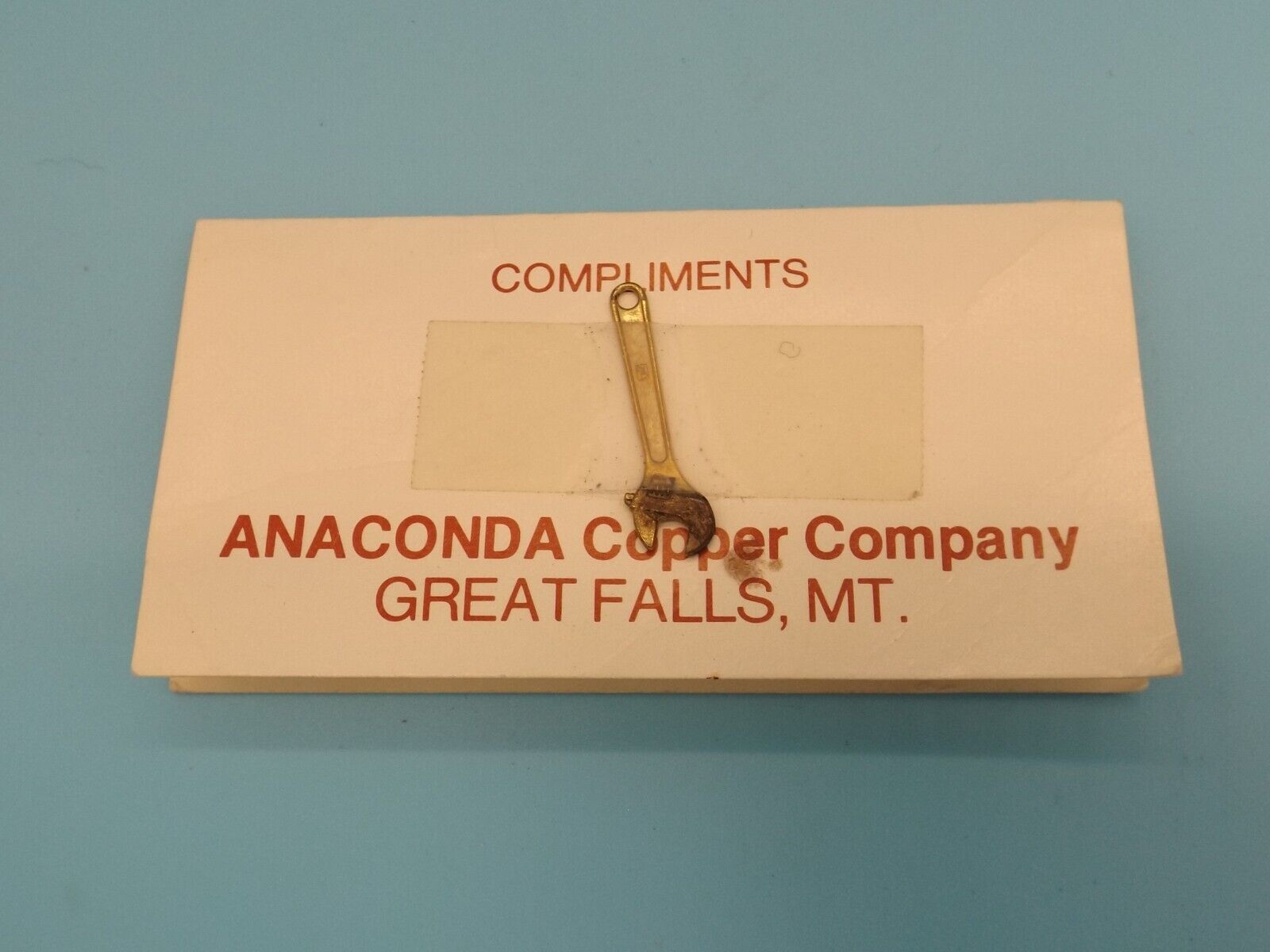Vintage Anaconda Copper Co. Cresent Pipe Wrench Salesman Sample Advertising Tool