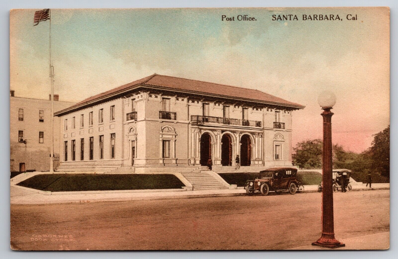 Post Office Santa Barbara California CA Albertype Co. c1920 Postcard