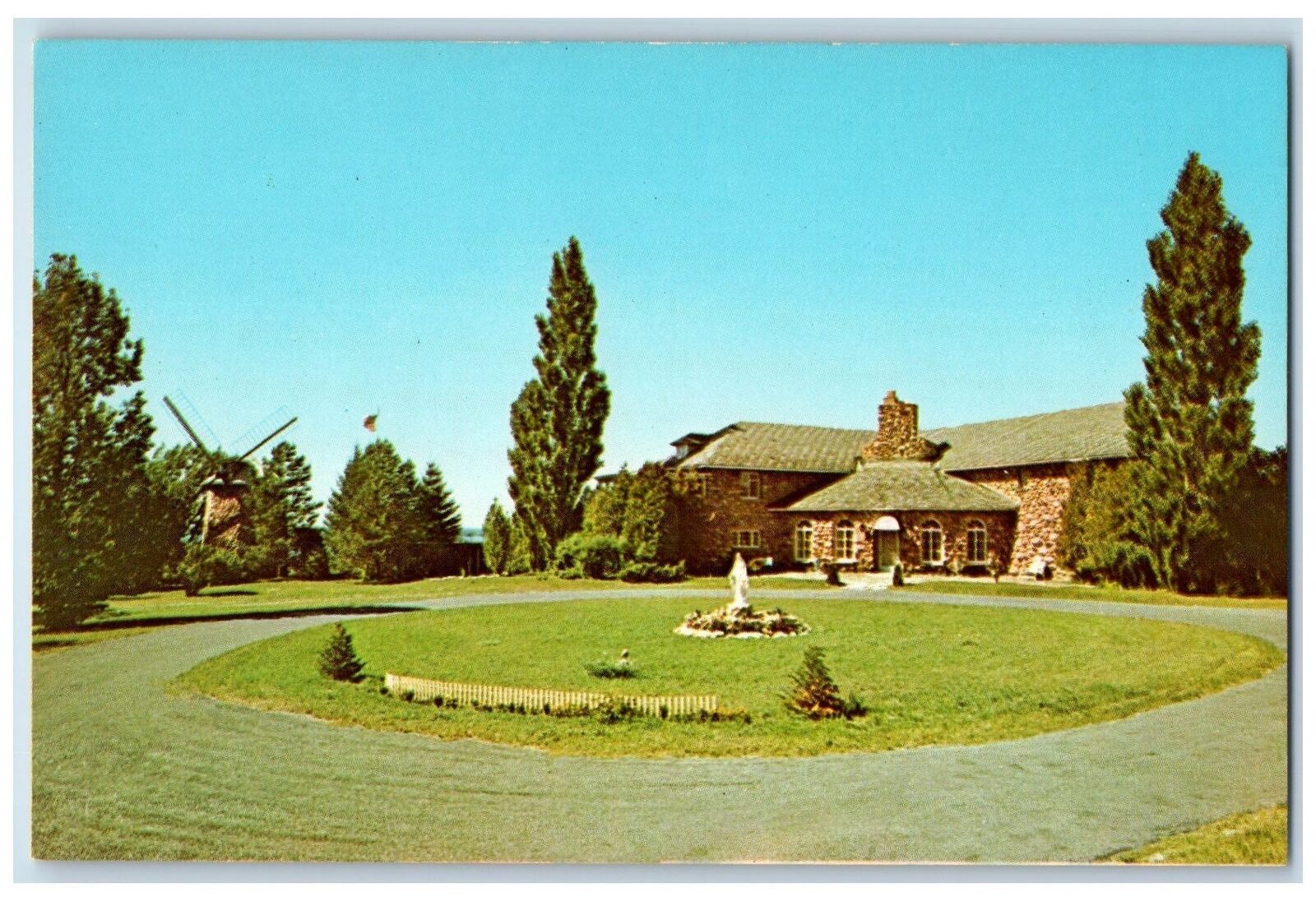c1960s Holy Cross Catechetical Centre Fairview Manor Scene Clayton NY Postcard