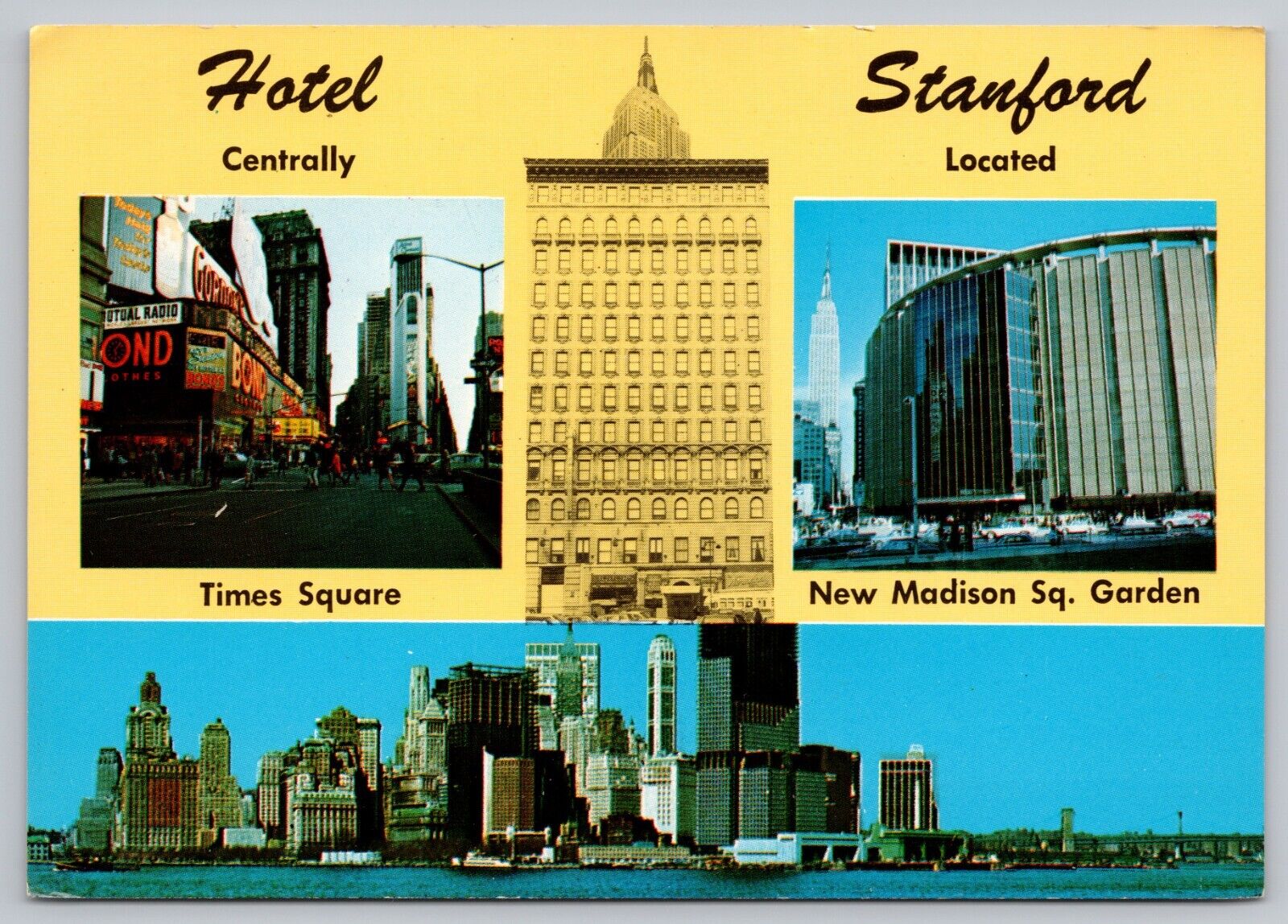 Postcard - Hotel Stanford, New York City, NY - 1970s, Unposted, 4x6 (M7d)