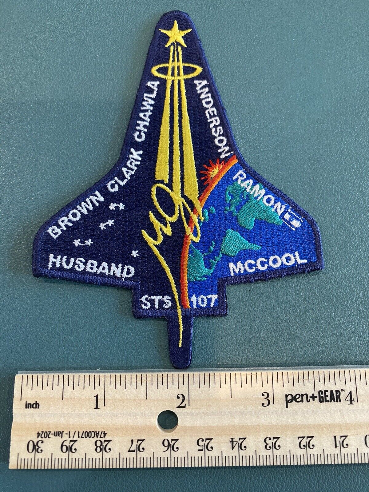 NASA STS-107 Columbia Space Shuttle  Memorial Patch
