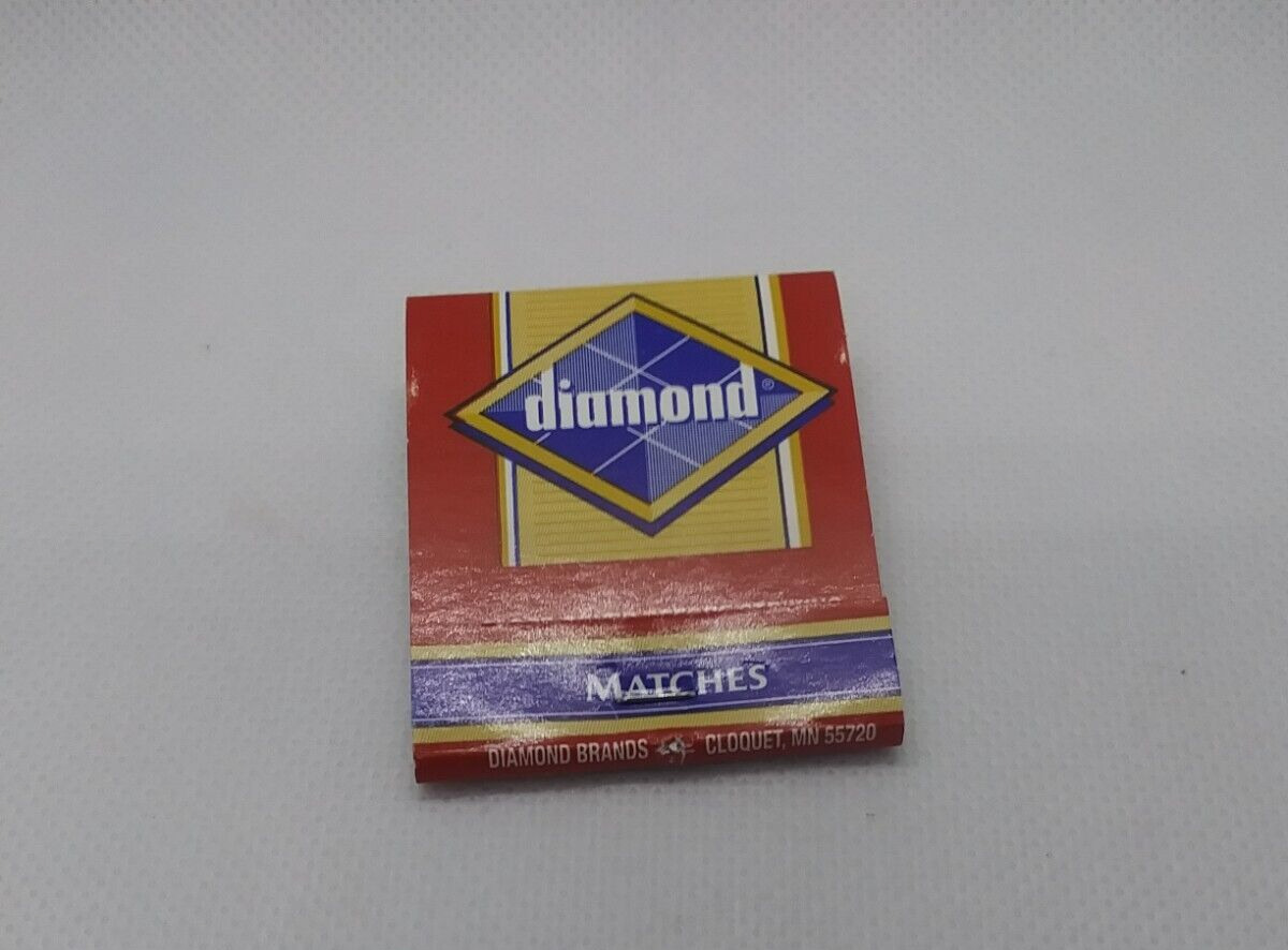 Vintage Diamond Matchbook Match Box  Matches