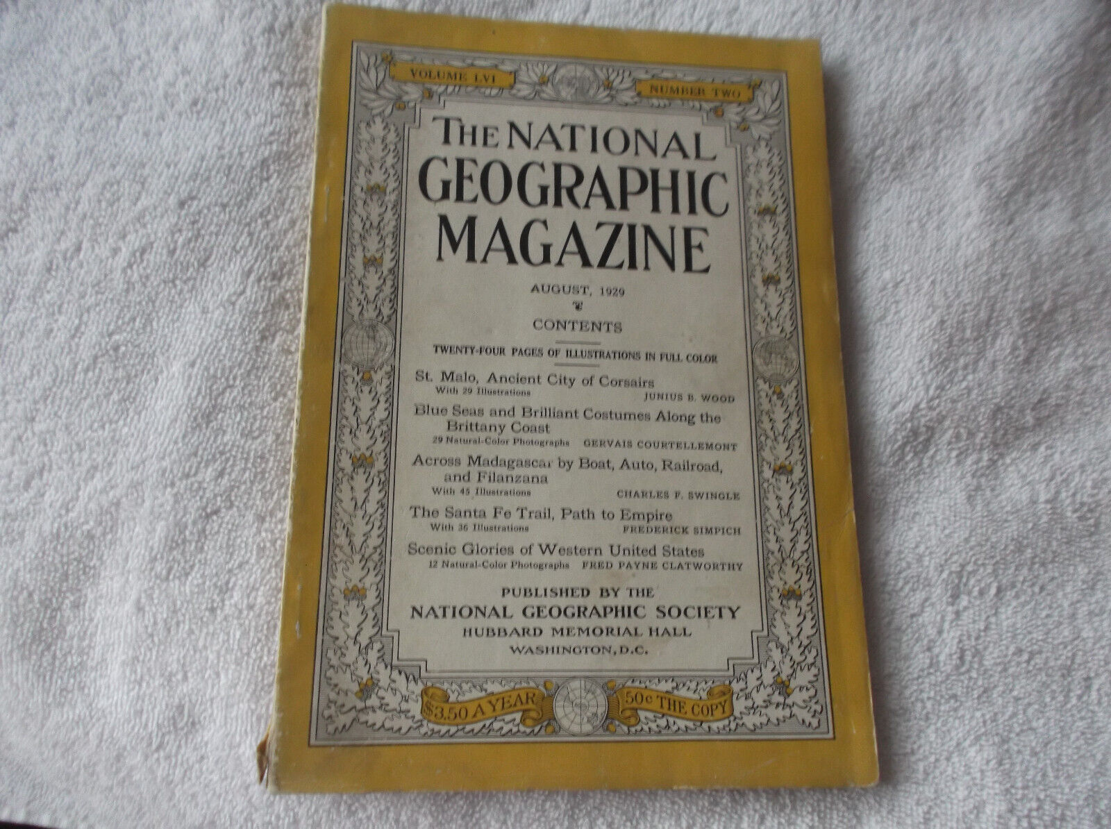 NATIONAL GEOGRAPHIC MAGAZINE-AUGUST 1929