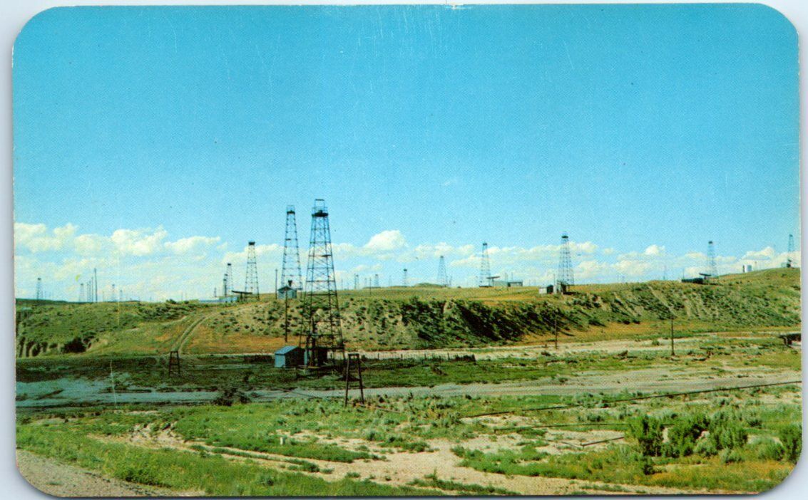 Postcard - Oil field in Central Wyoming