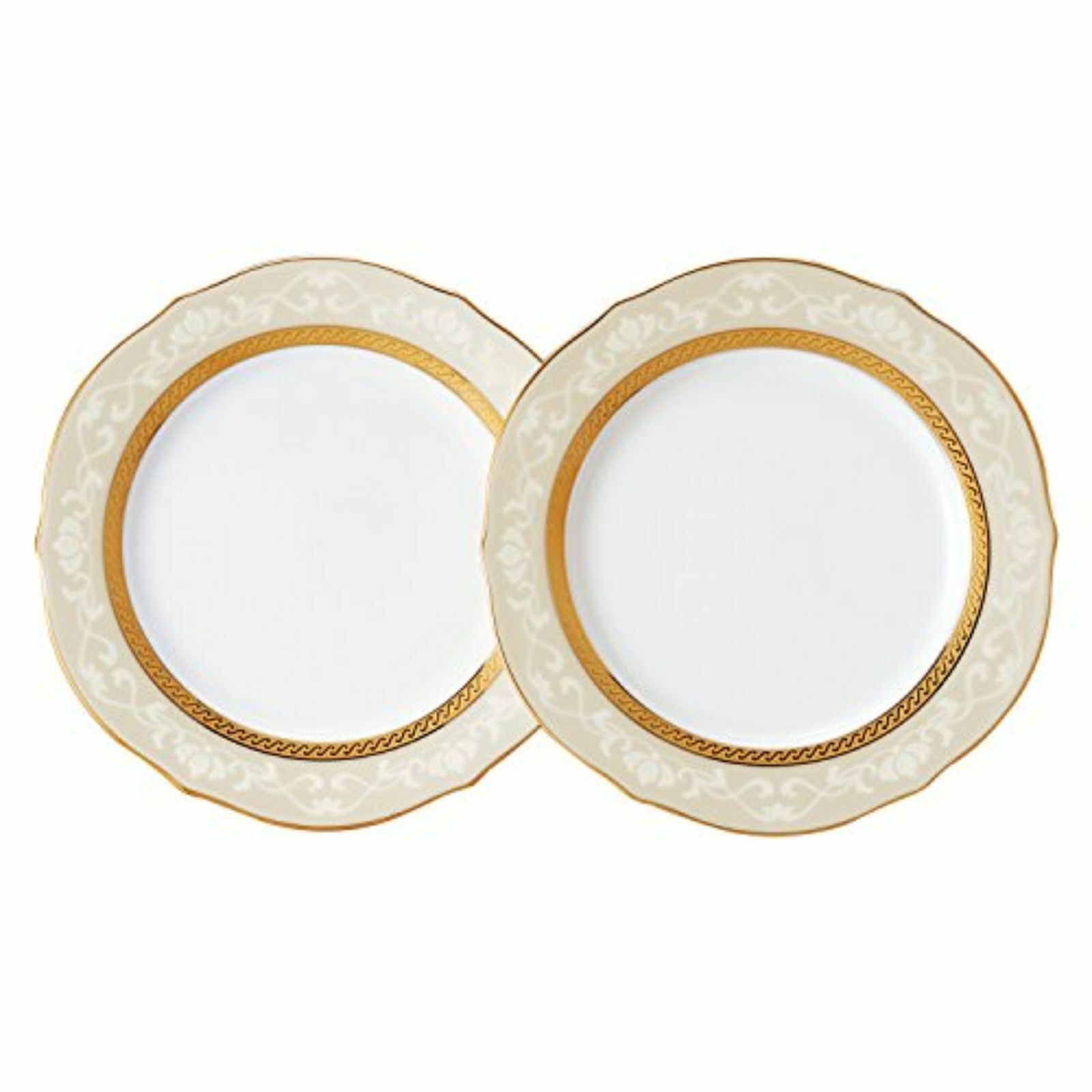 Noritake accent plate (pair set) 23cm Hampshire gold two fine porcelain P91310