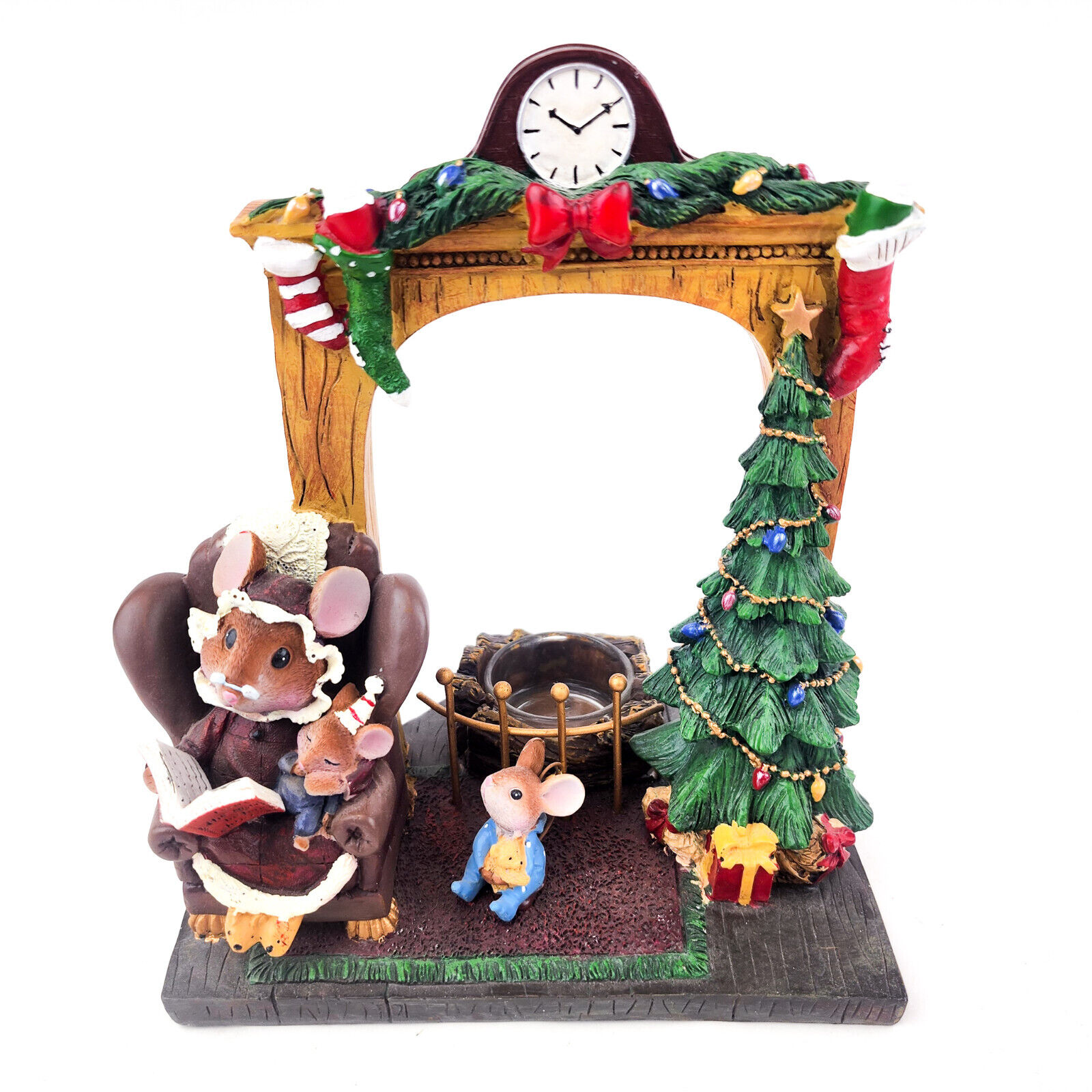 Yankee Candle Tart Wax Warmer Tea Light Holder Christmas Mouse Storytime Mantle