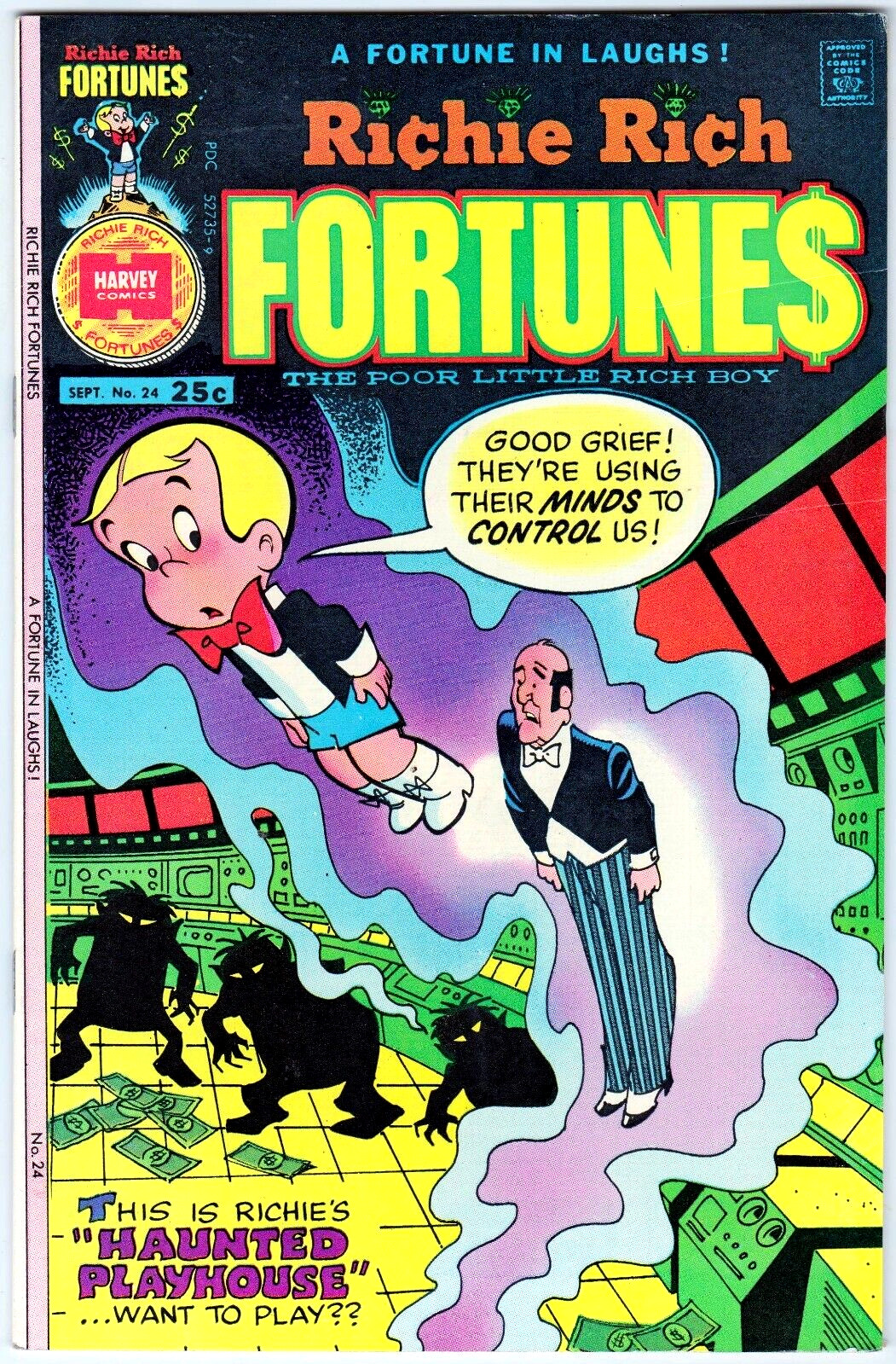 Richie Rich Fortunes #24 - Beautiful High-Grade  Harvey Comic 1975 VF+