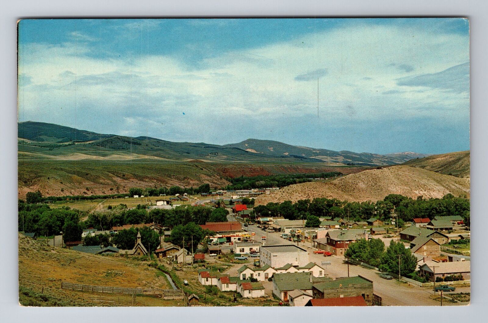 Dubois WY-Wyoming, Scenic View, Antique, Vintage Postcard