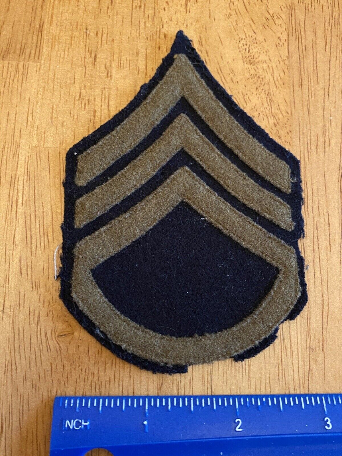 Inter War 1920’s-30’s US Army Sergeant Enlisted Rank Insignia Patch Felt INV1566