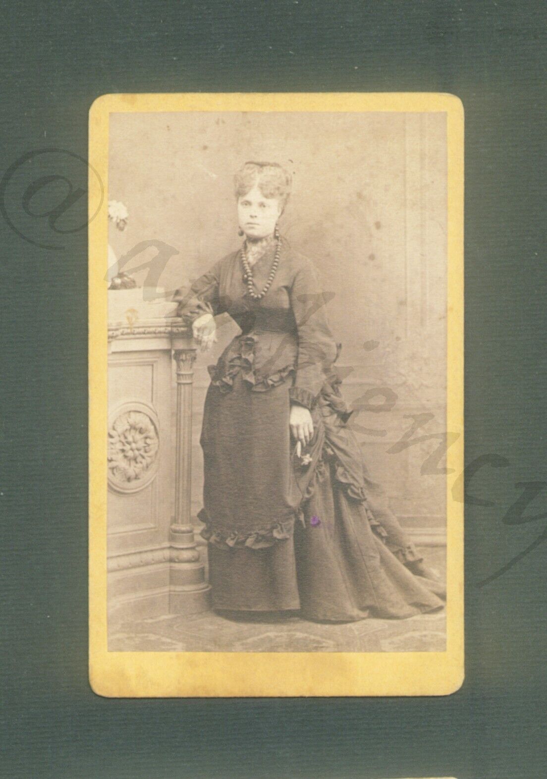 C. SZATHMARI 1893 Bucharest Romania LADY IN VICTORIAN DRESS 19thcentury SZATMARY