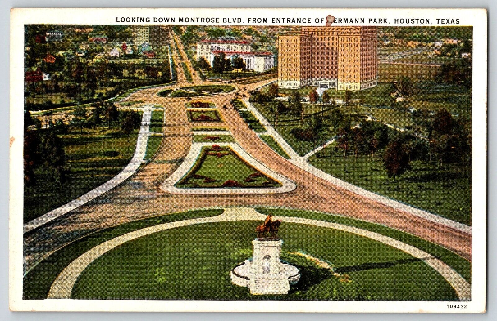Postcard Sherman Park - Houston Texas