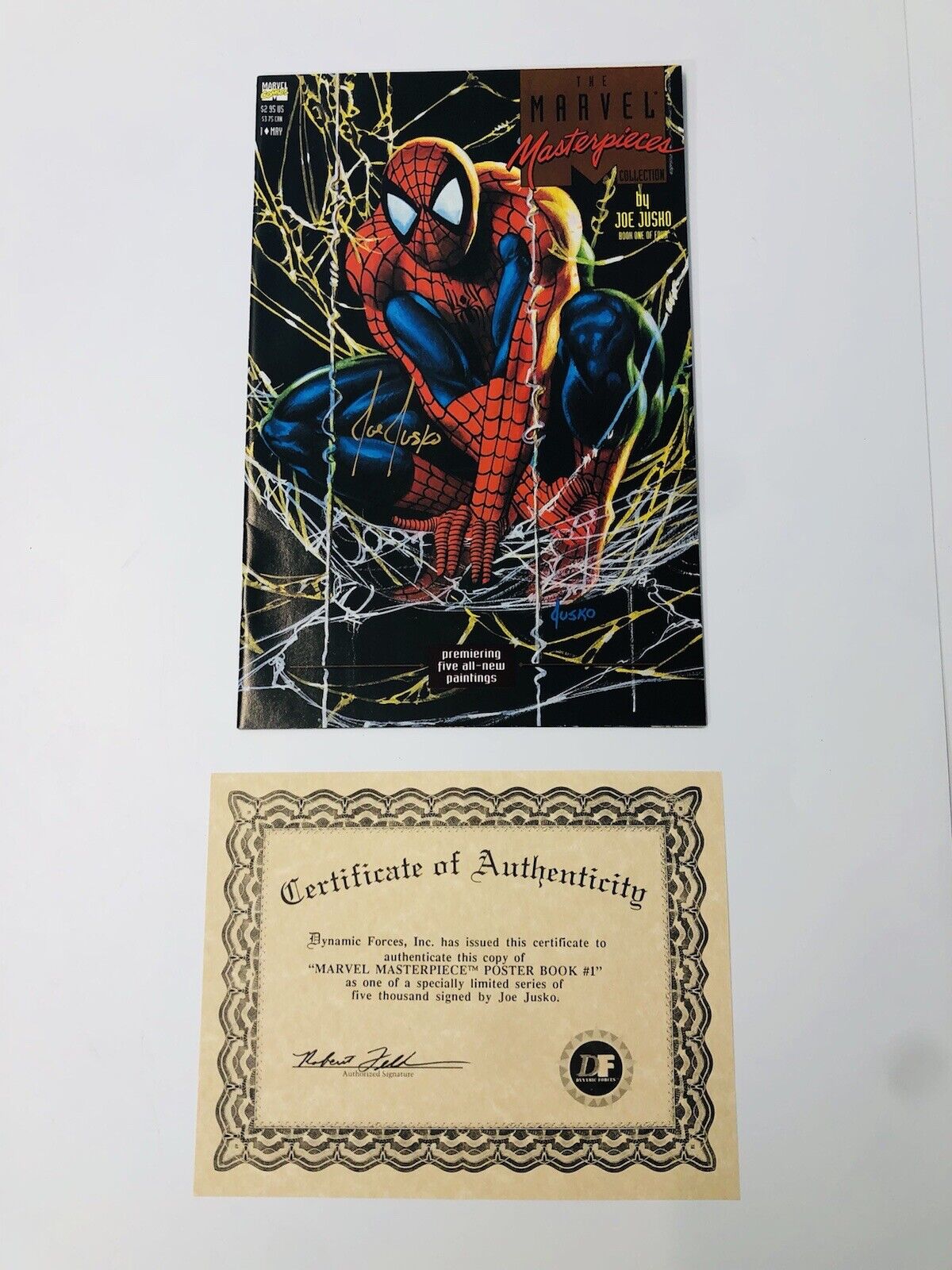 Marvel Masterpieces Posterbook Collection #1 Signed by Joe Jusko w/ COA