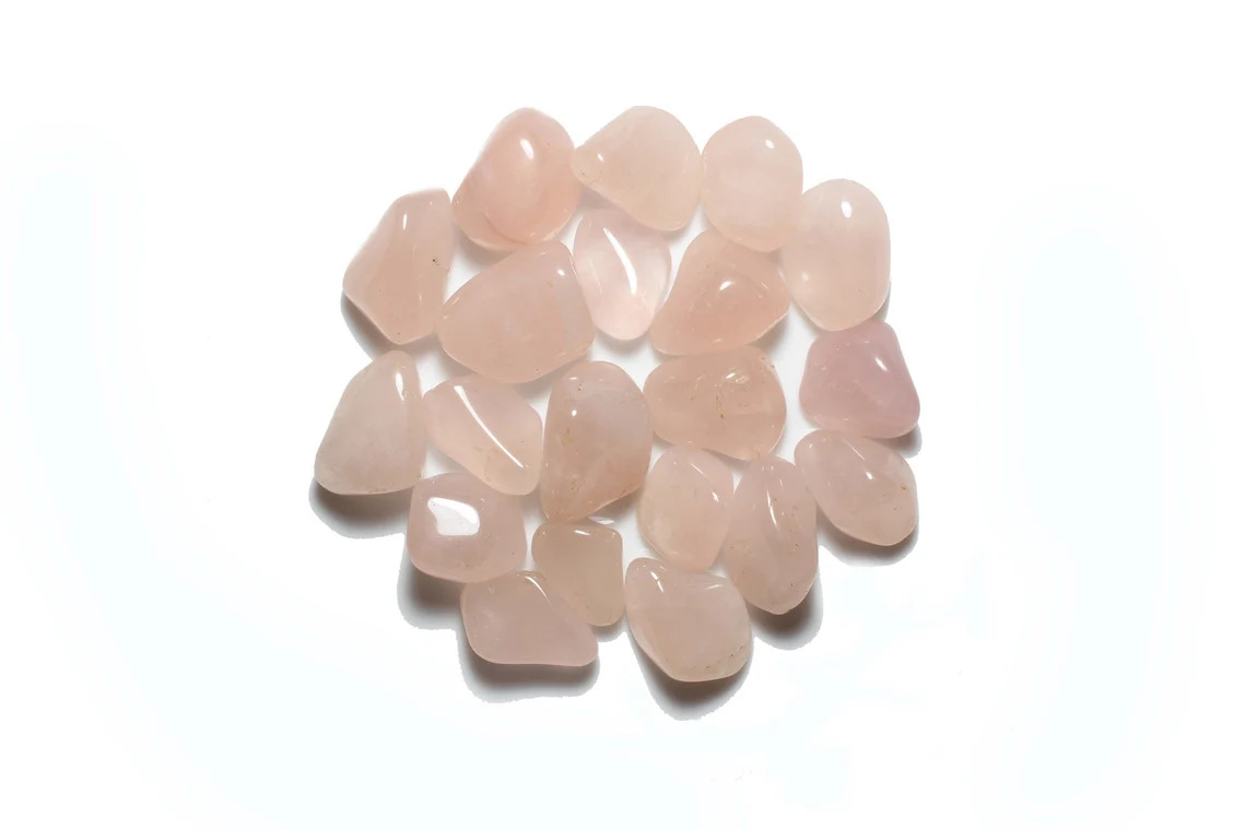 Rose Quartz Tumbled Gemstones - Bulk Wholesale Options - 1 LB