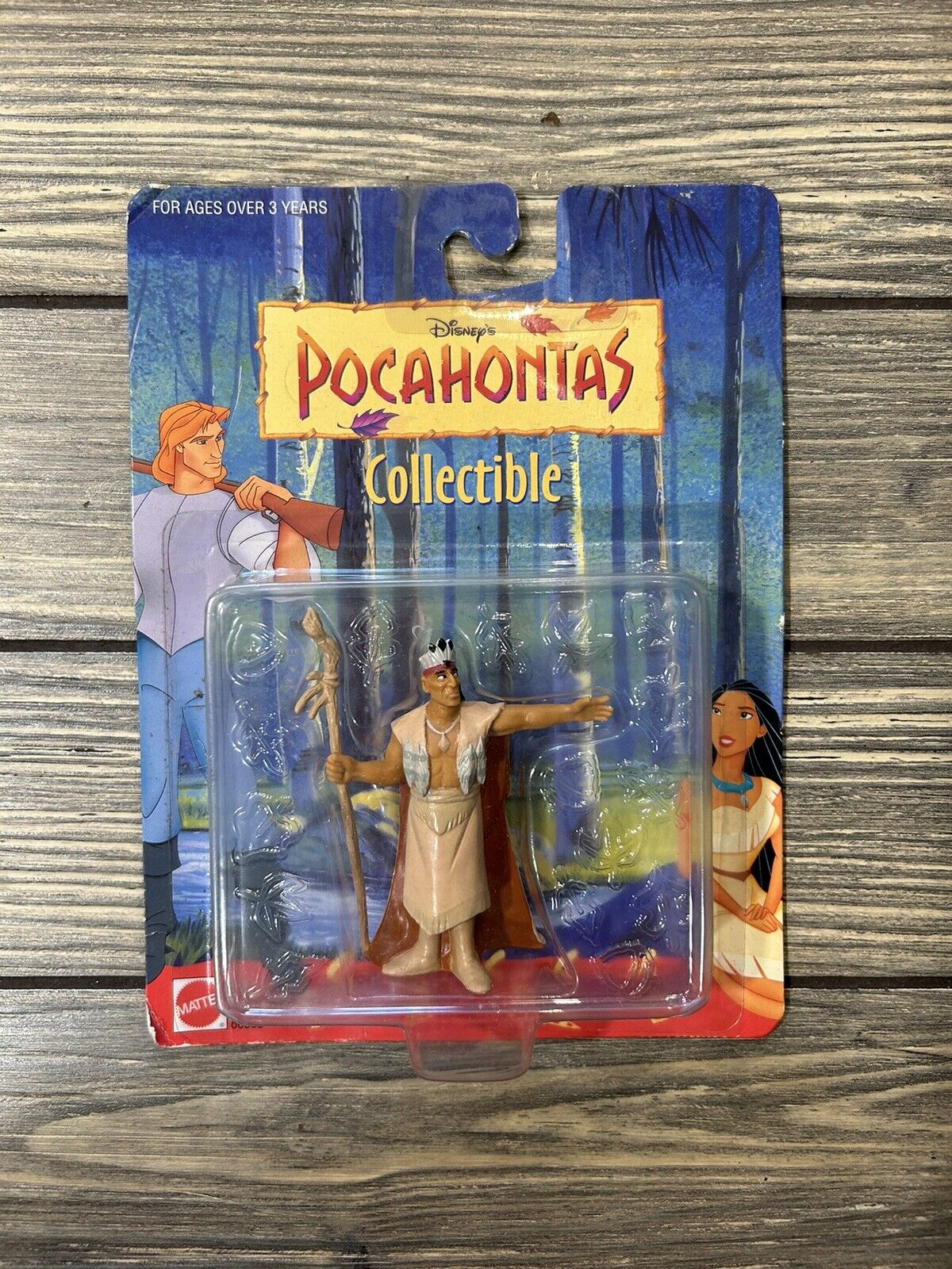Vintage Mattel Disney Pocahontas Collectible Chief Powhatan Figurine New